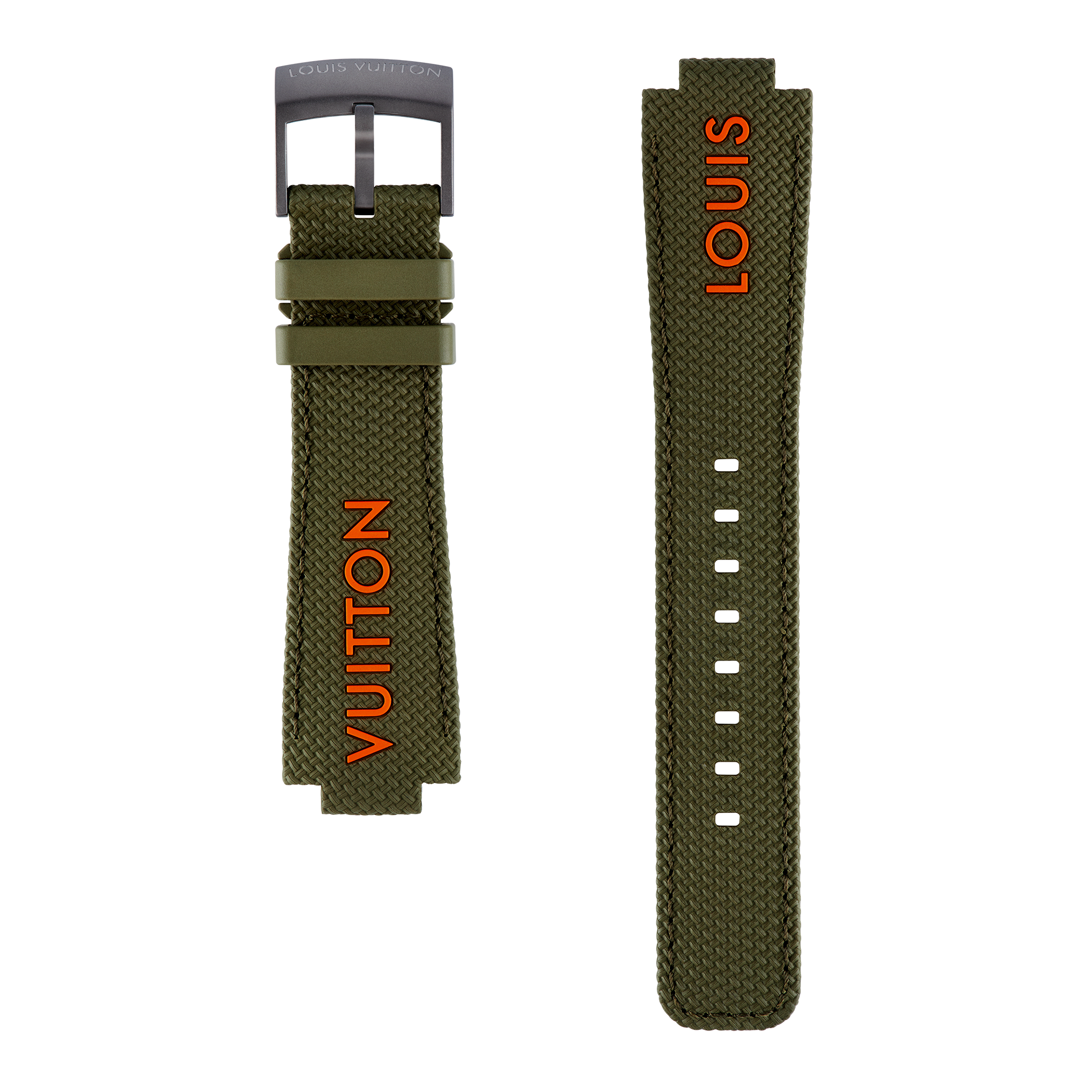 Tambour Louis Vuitton Rubber Strap  in Watches
