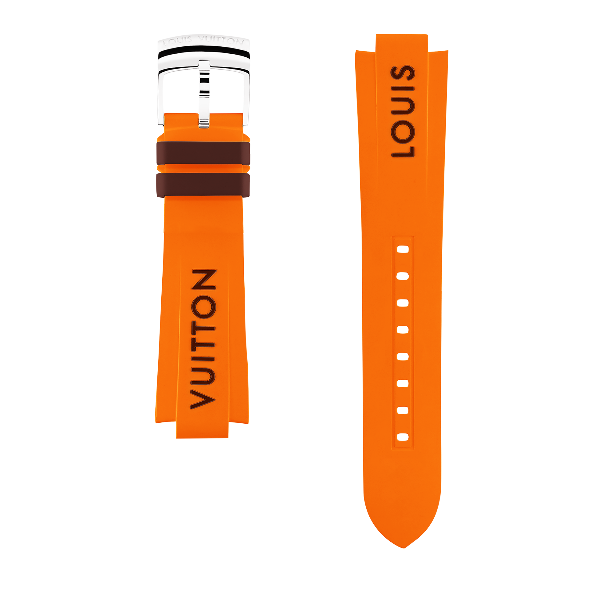 Tambour Louis Vuitton Rubber Strap  in Watches