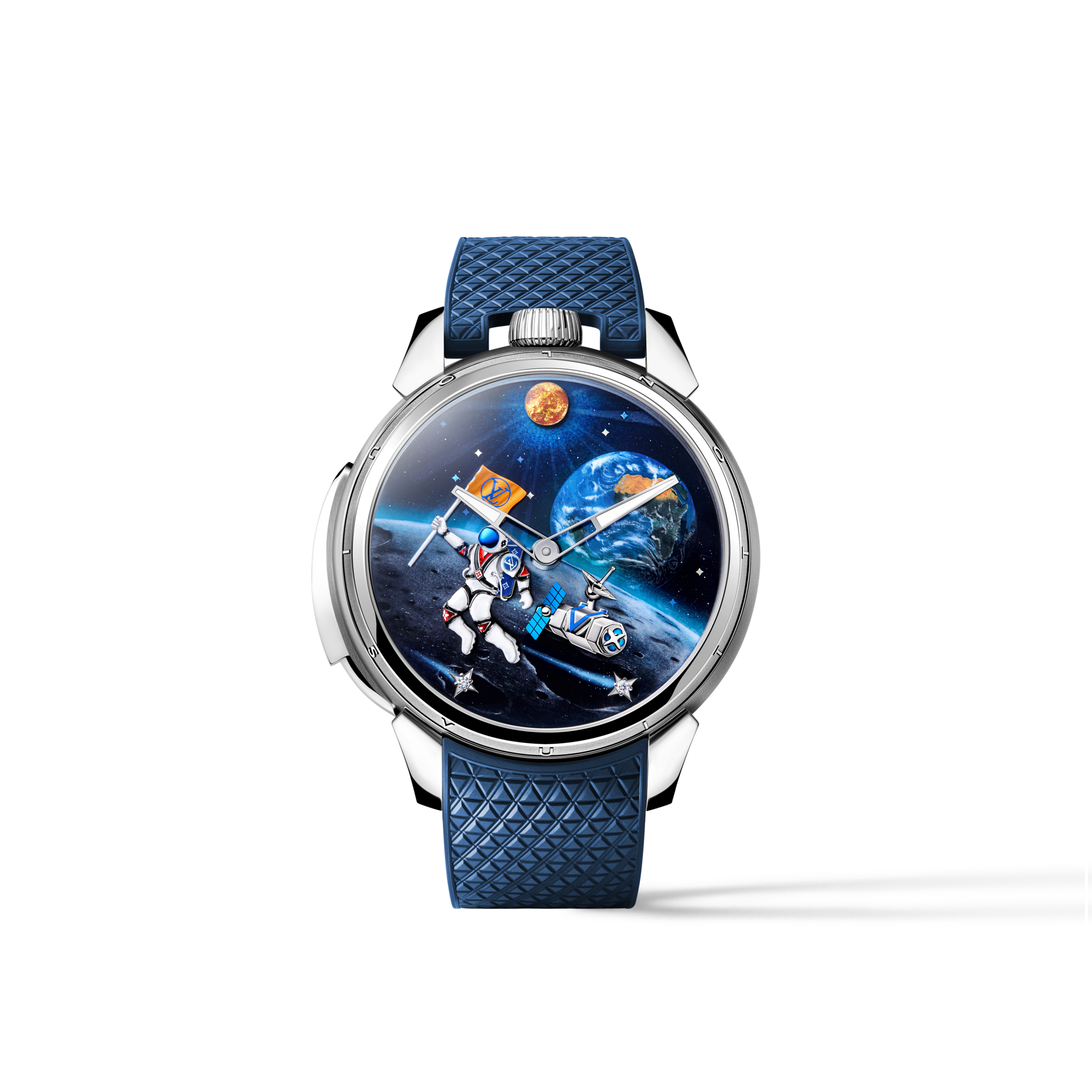 Tambour Taiko Galactique, Manual, 46.7mm, Titanium and White Gold  in Watches