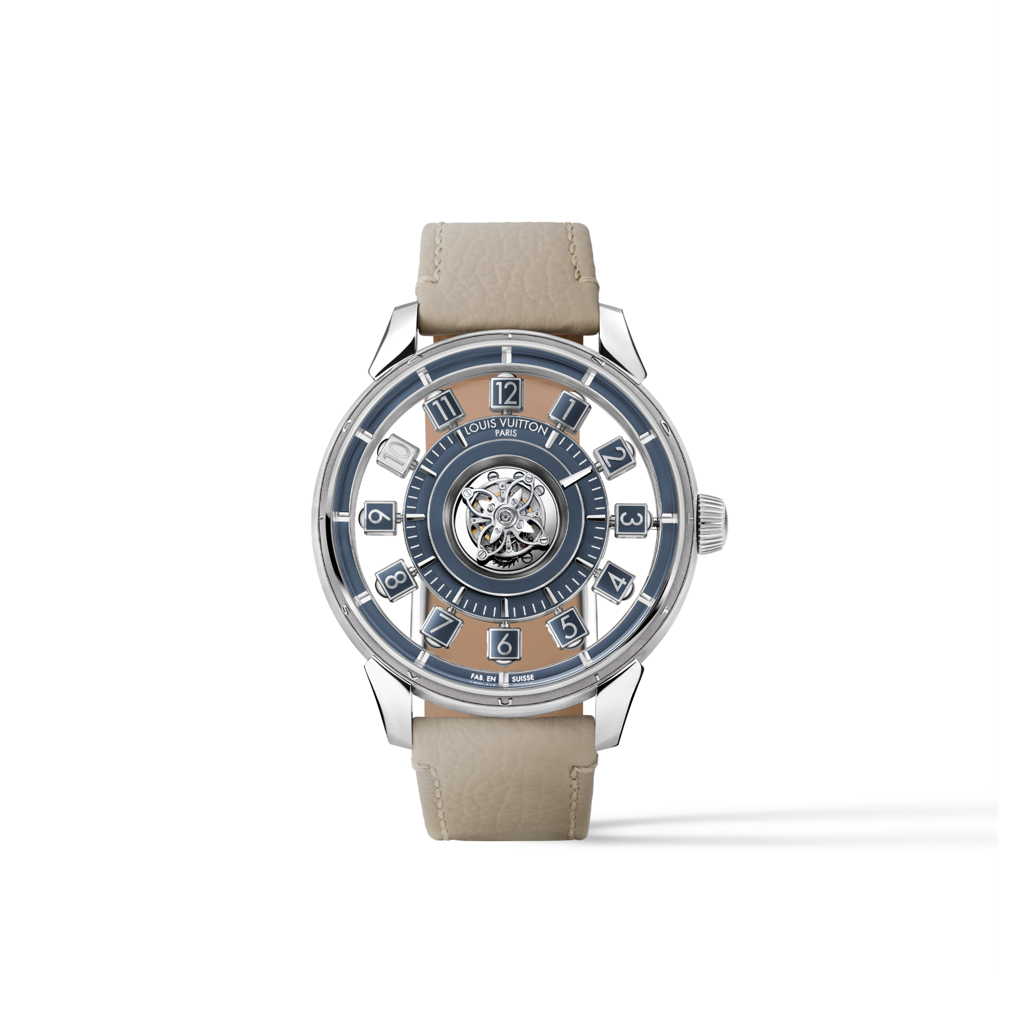 Tambour Taiko Spin Time Air Flying Tourbillon, Automatic, 42.5mm, White gold  in Watches
