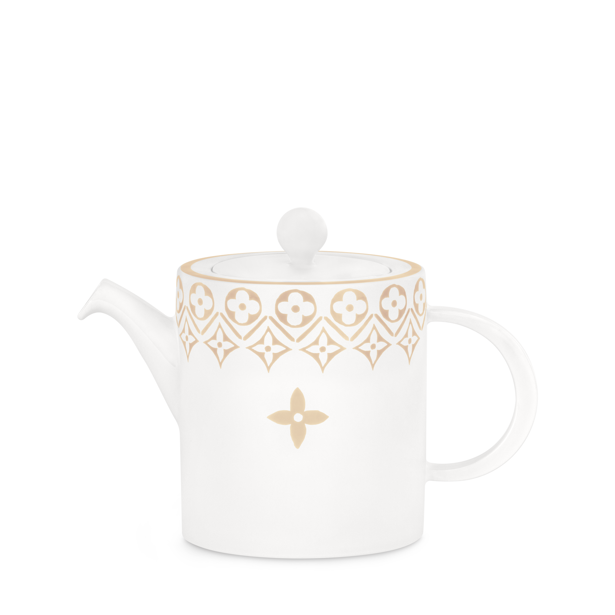 Teapot Monogram Flower Tile  in Trunks, Travel and Home