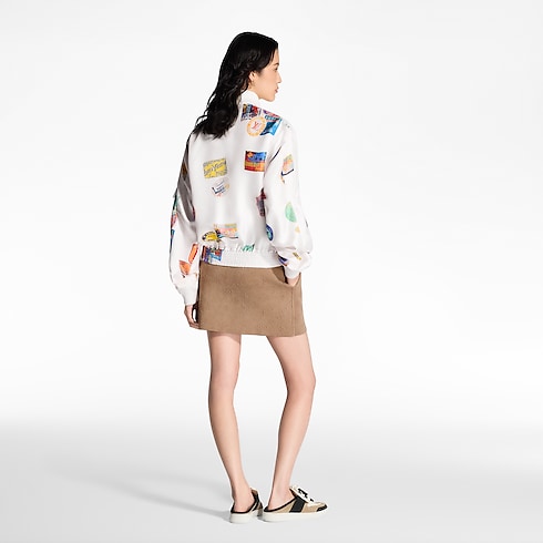 Travel Patch Bomber Jacket in Women's Ready-to-Wear Coats and Jackets collections by Louis Vuitton (Product zoom)