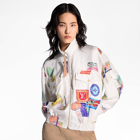 Travel Patch Bomber Jacket in Women's Ready-to-Wear Coats and Jackets collections by Louis Vuitton (Product zoom)