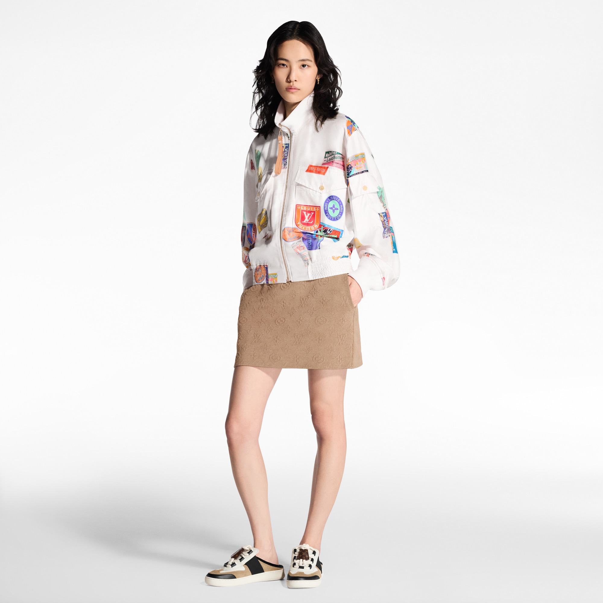 Travel Patch Bomber Jacket  in Women