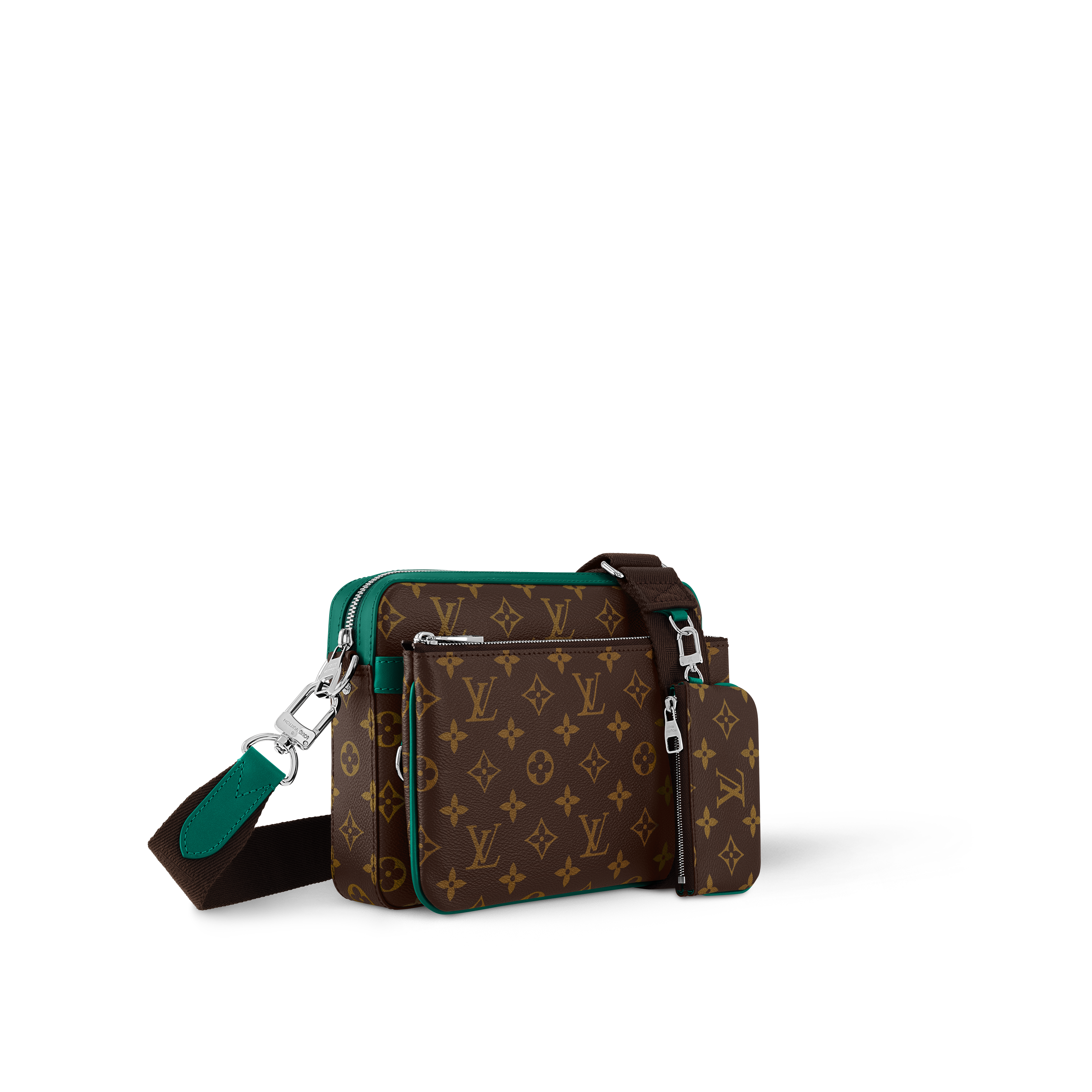 Trio Messenger Monogram Macassar Canvas in Bags and Small Leather Goods