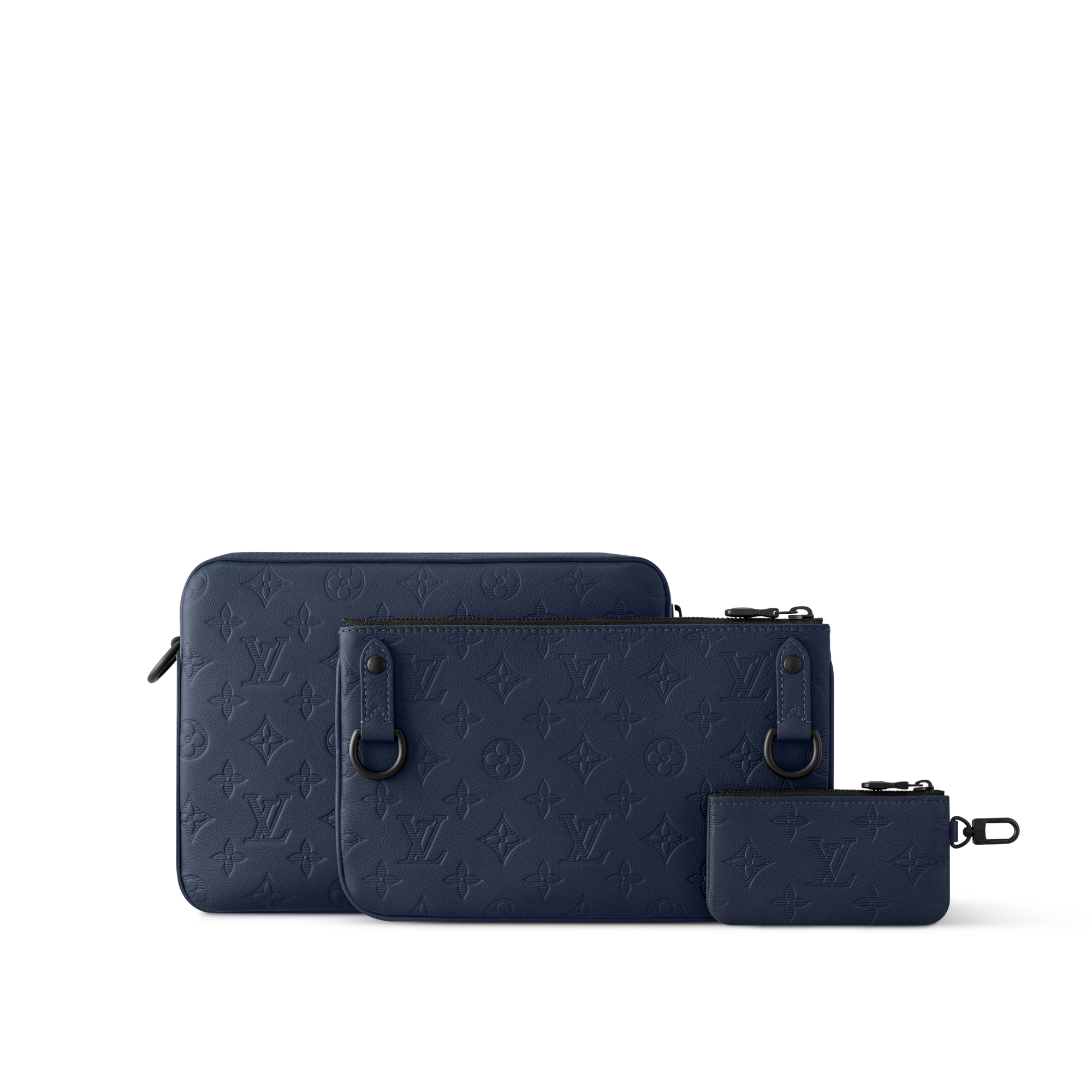 Trio Messenger Monogram Shadow Leather in Bags and Small Leather Goods