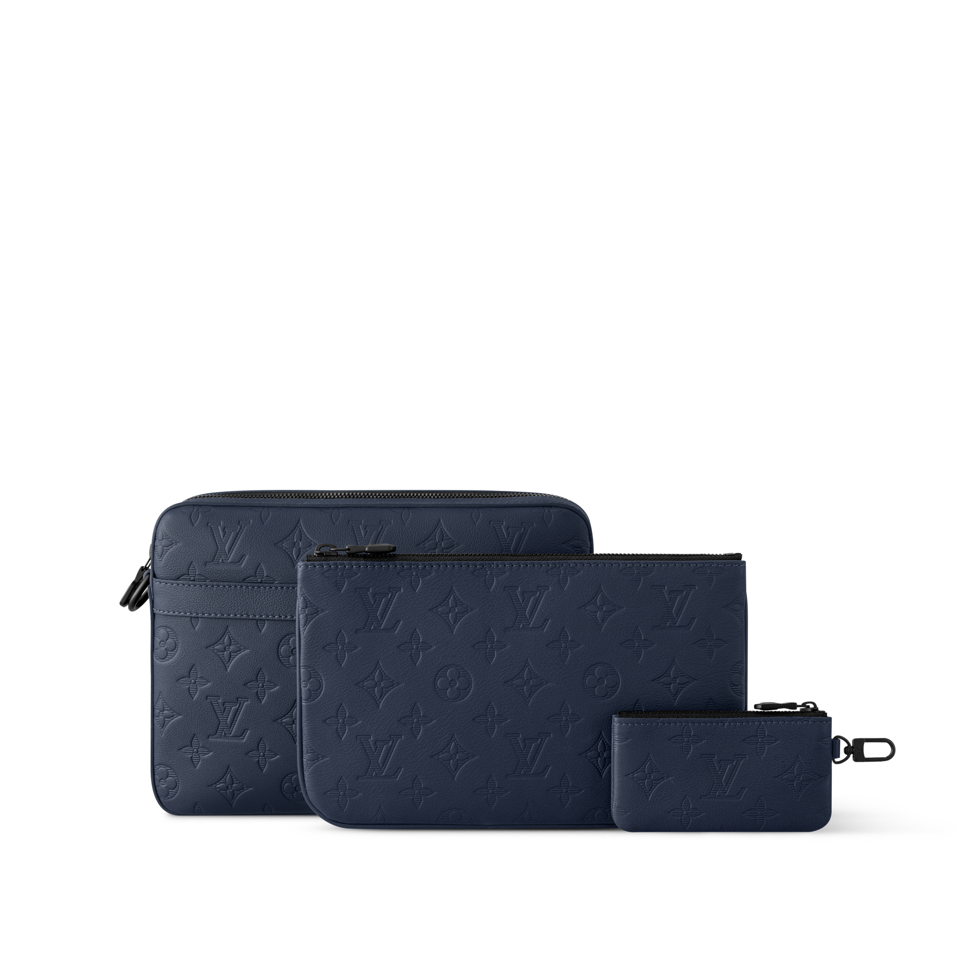 Trio Messenger Monogram Shadow Leather in Bags and Small Leather Goods