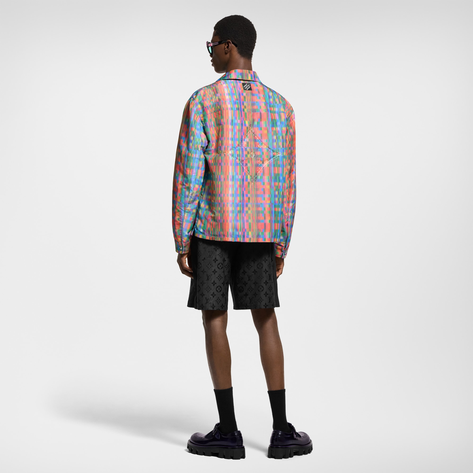 Trompe L’Oeil Printed Overshirt   in Men