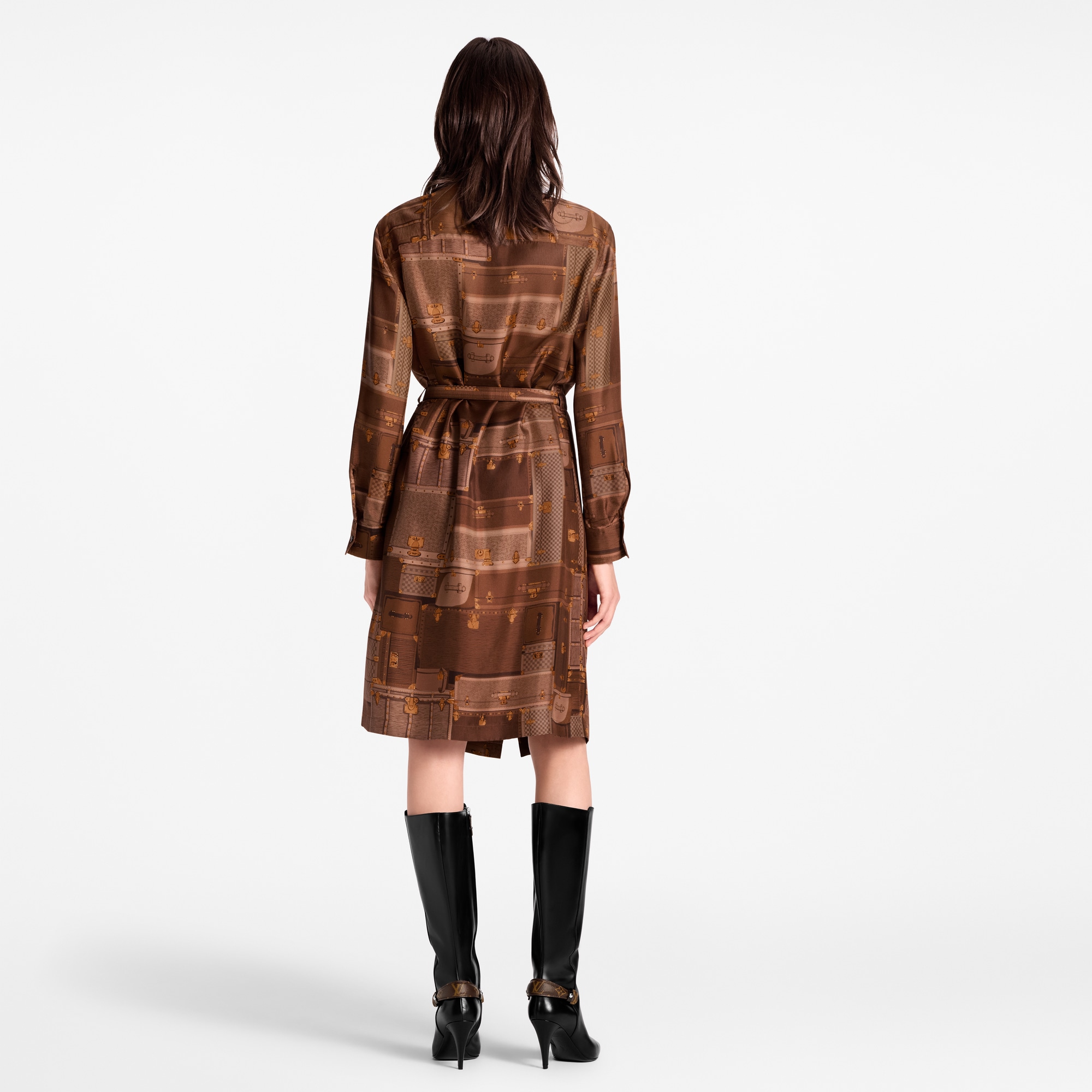 Trunk Print Shirt Dress  in Women