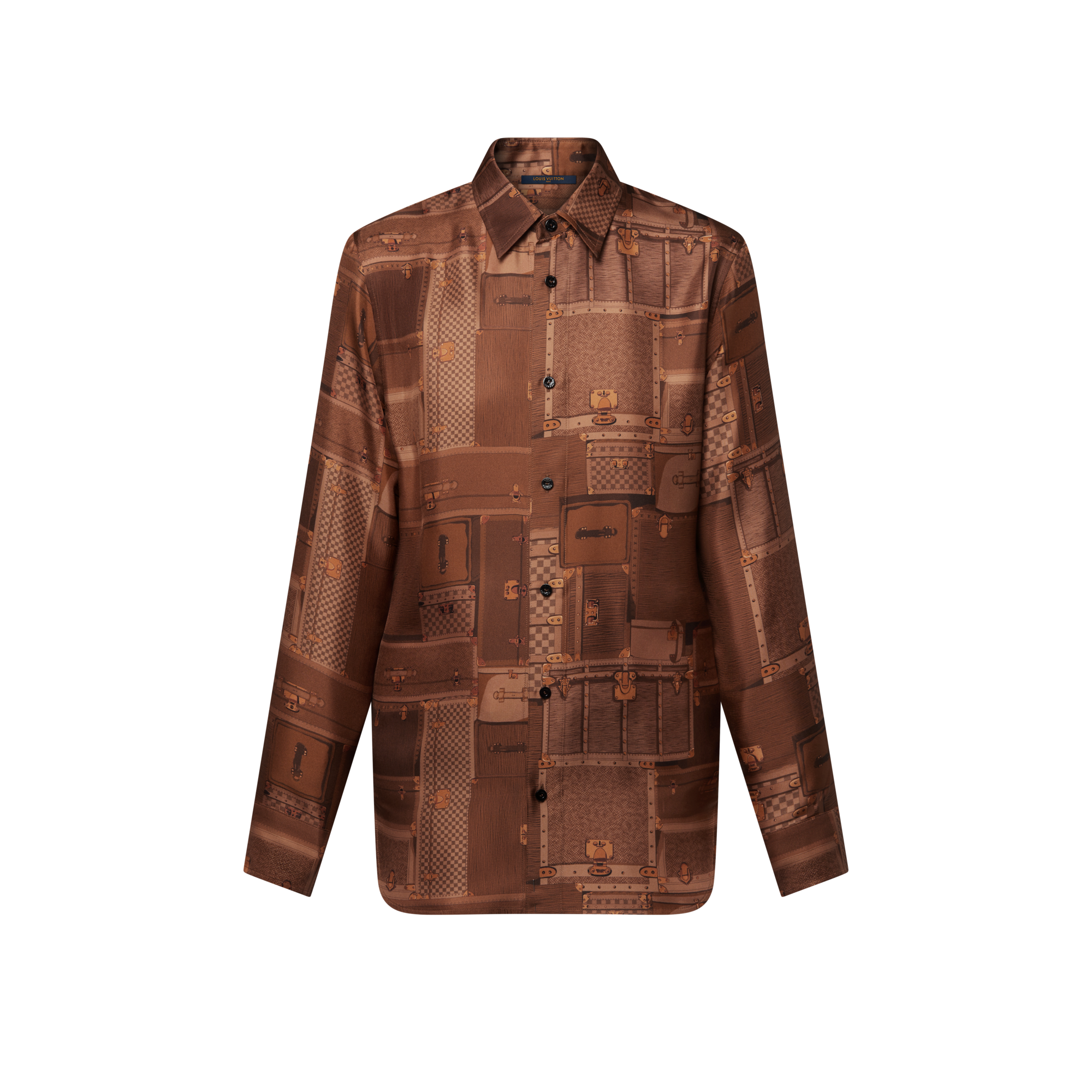 Trunk Print Silk Shirt  in Women