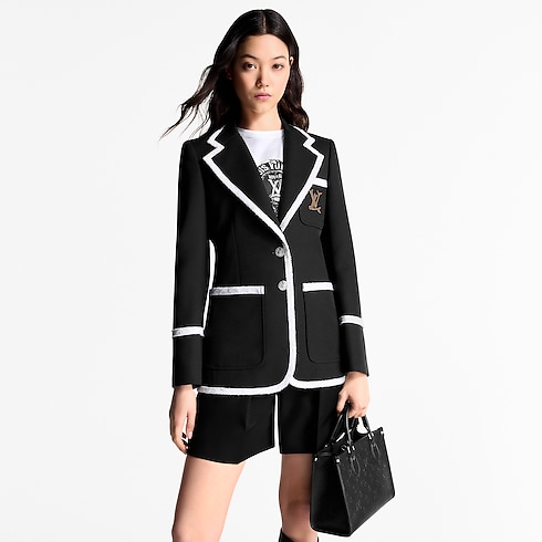 Tweed Trim Preppy Blazer in Women's Ready-to-Wear Coats and Jackets collections by Louis Vuitton (Product zoom)