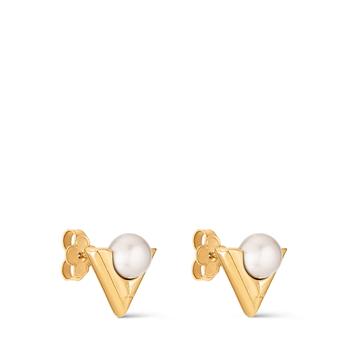 V For Vuitton Pearl And Metal Earrings . in Women's Fashion Jewellery Designer Fashion Jewellery collections by Louis Vuitton (Product zoom)