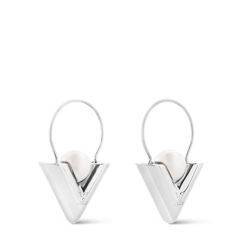 V For Vuitton Pearl And Metal Earrings . in Women's Fashion Jewellery Designer Fashion Jewellery collections by Louis Vuitton (Product zoom)