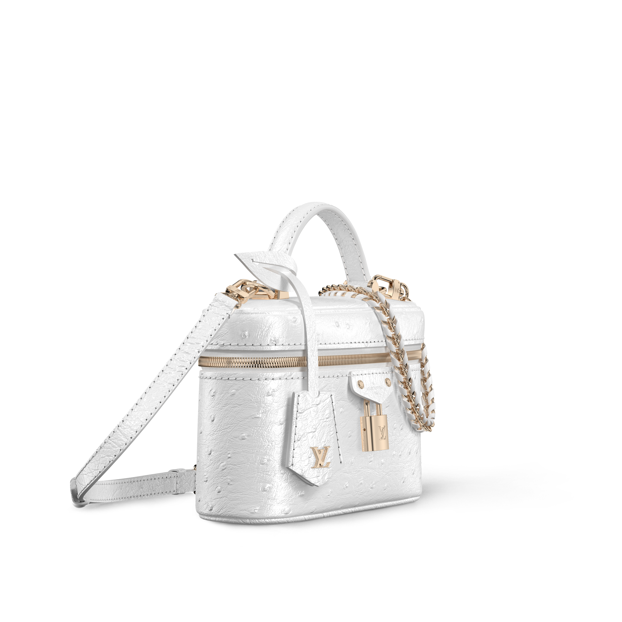 Vanity Chain Pouch Autruche in Women