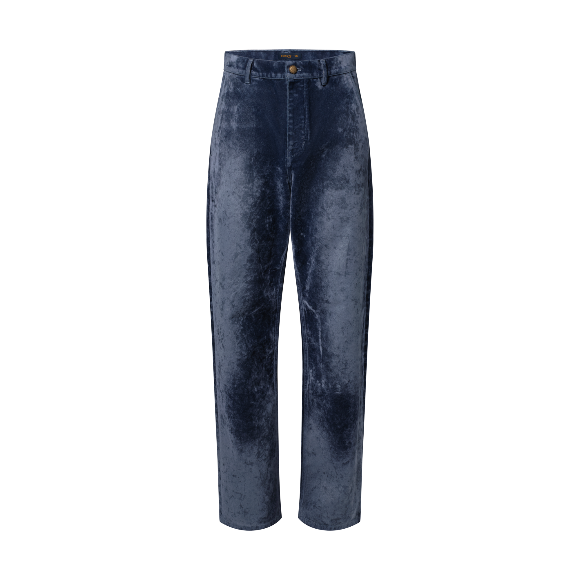 Velvet Denim Pants With Monogram Details  in Men