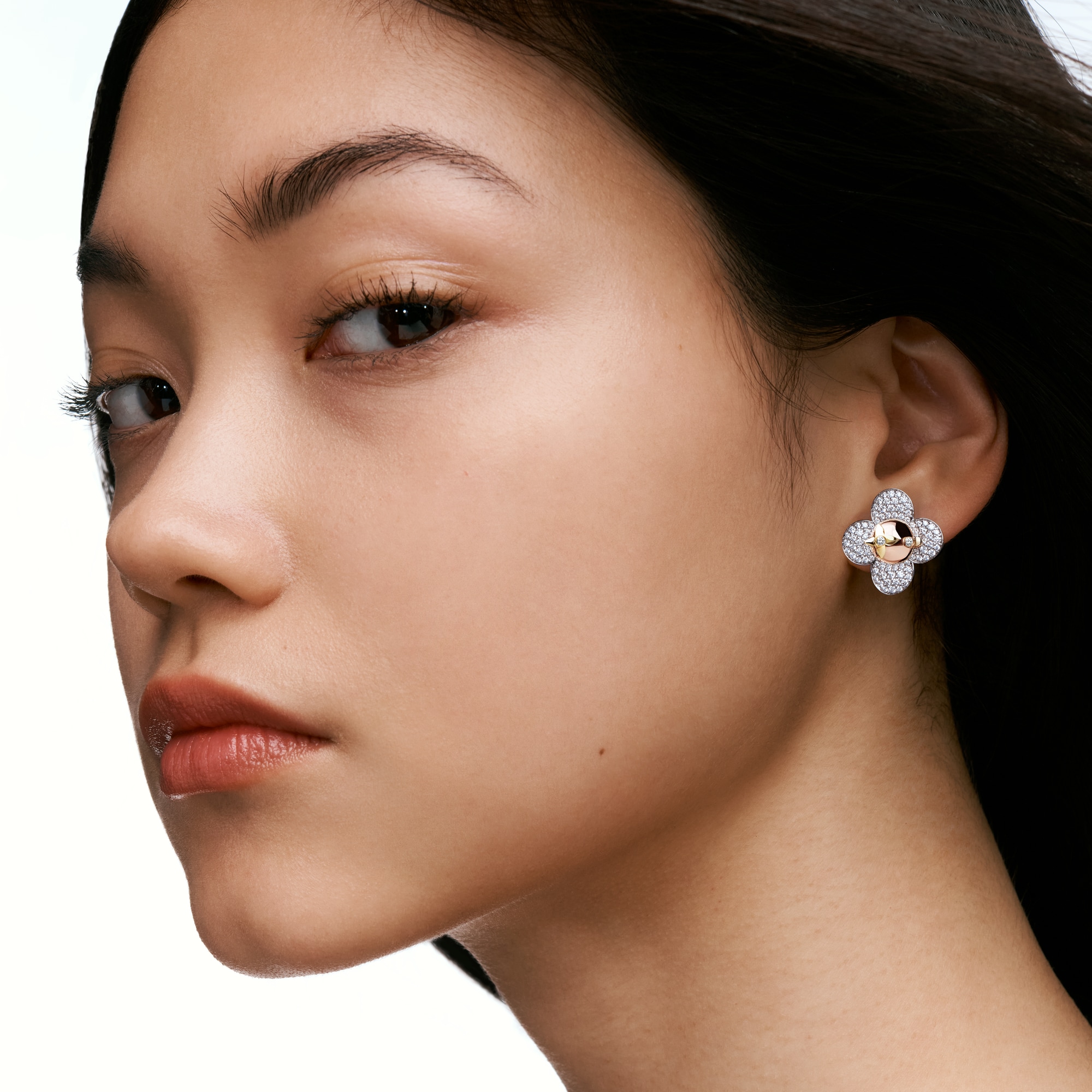 Vivienne Earrings, 3 Golds and Diamonds  in Jewellery