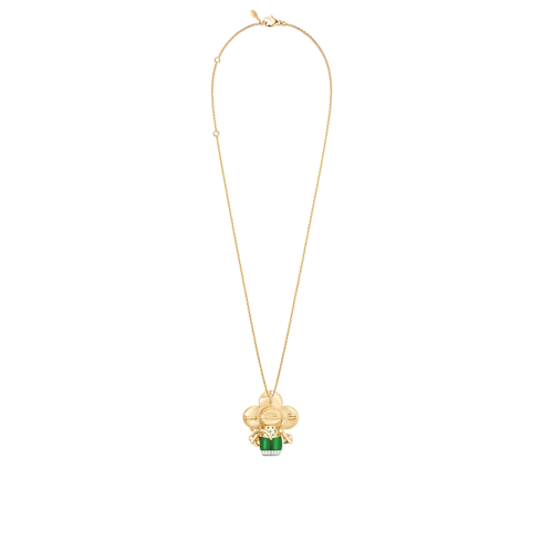 Vivienne Monkey Pendant, 3 Golds, Lacquer, Diamonds & Colored Gemstones in Les Extraordinaires's Jewelry Necklaces and Pendants collections by Louis Vuitton (Product zoom)