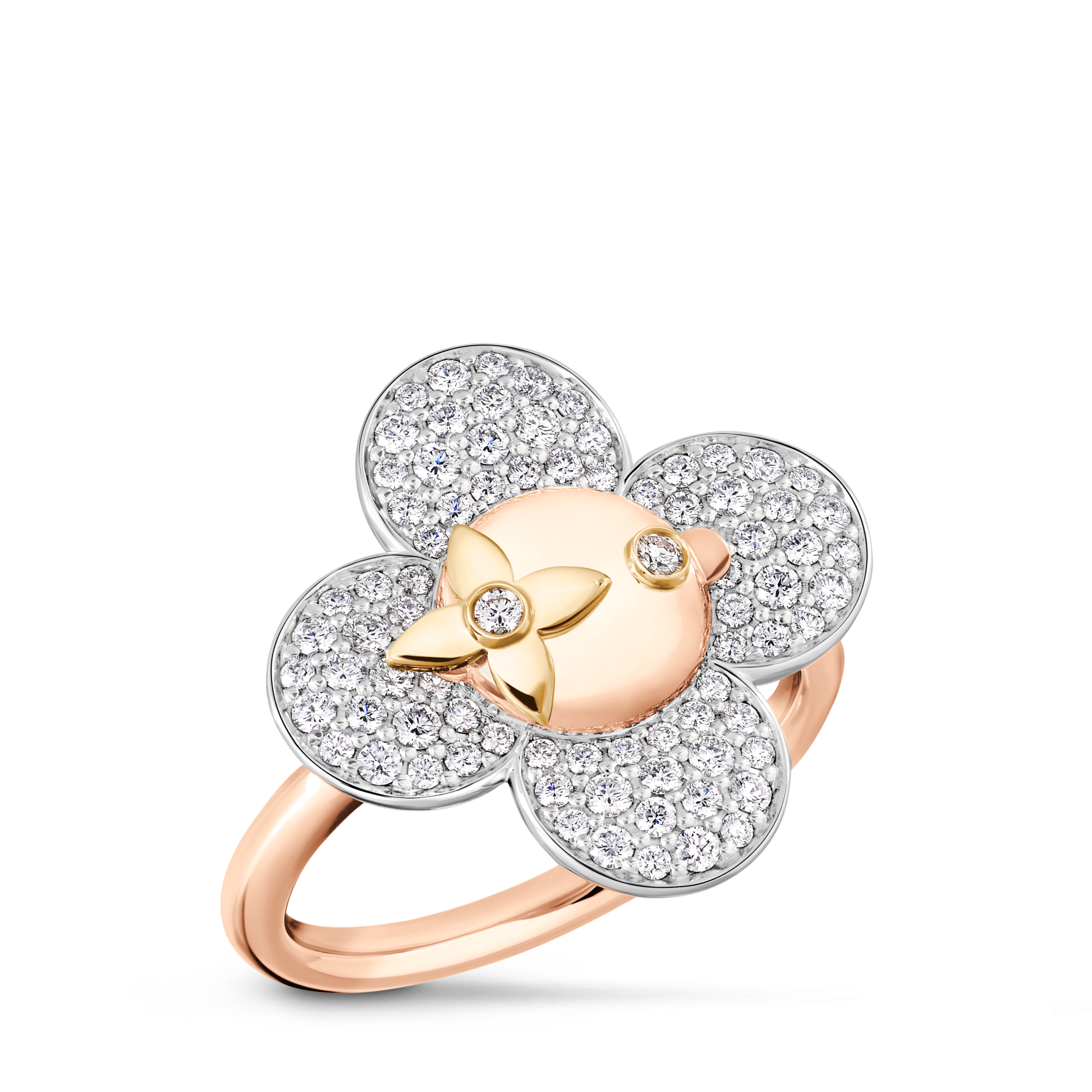 Vivienne Ring, 3 Golds and Diamonds  in Jewellery