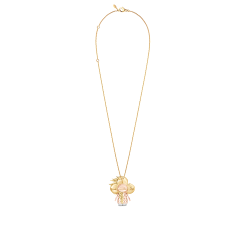 Vivienne Rooster Pendant, 3 Golds, Lacquer, Diamonds & Colored Gemstones in Les Extraordinaires's Jewelry Necklaces and Pendants collections by Louis Vuitton (Product zoom)