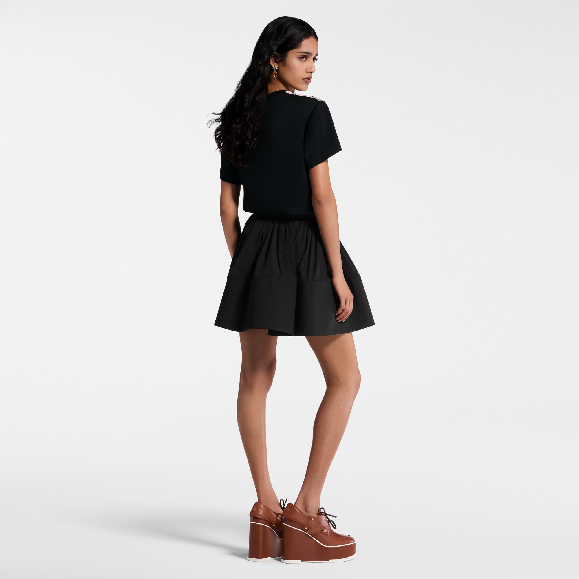 Washed Monogram Front T-Shirt  in Women