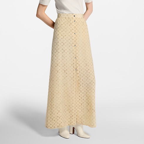 Washed Monogram Maxi Skirt in Women's Ready-to-Wear Skirts and Shorts collections by Louis Vuitton (Product zoom)