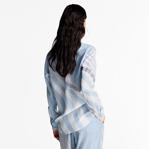 Wave Print Silk Shirt in Women's Ready-to-Wear Tops collections by Louis Vuitton (Product zoom)
