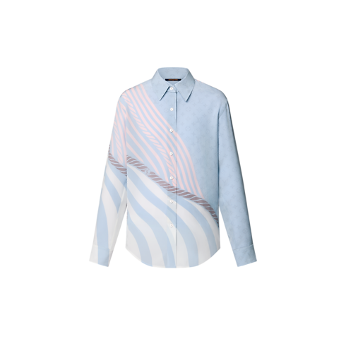 Wave Print Silk Shirt in Women's Ready-to-Wear Tops collections by Louis Vuitton (Product zoom)