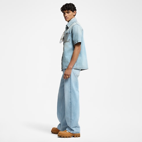 Wide Leg Fit Denim Pants in Men's Ready-to-Wear Denim collections by Louis Vuitton (Product zoom)