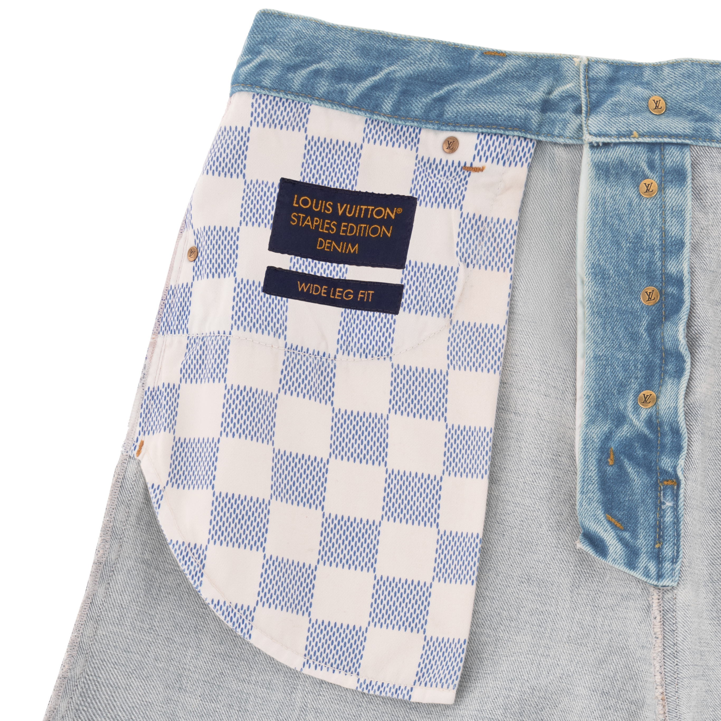 Wide Leg Fit Denim Pants  in Men