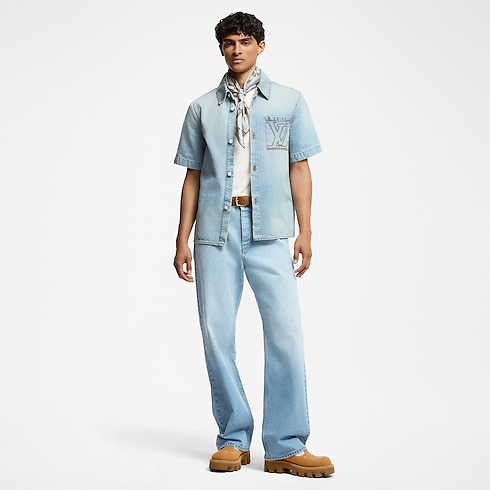 Wide Leg Fit Denim Pants in Men's Ready-to-Wear Denim collections by Louis Vuitton (Product zoom)