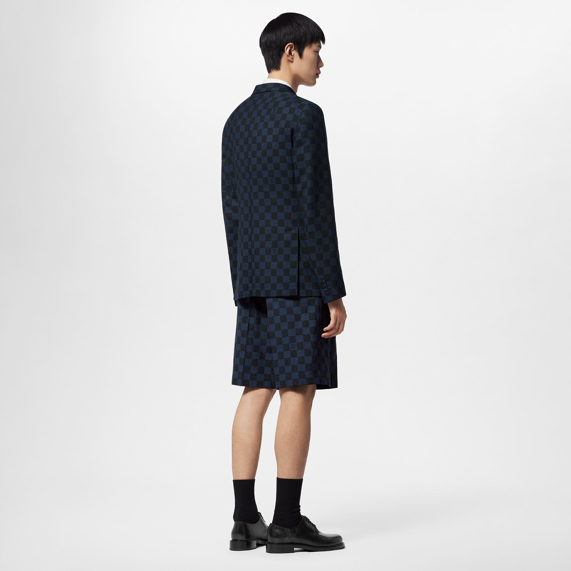 Wool Blend Drawstring Shorts  in Men