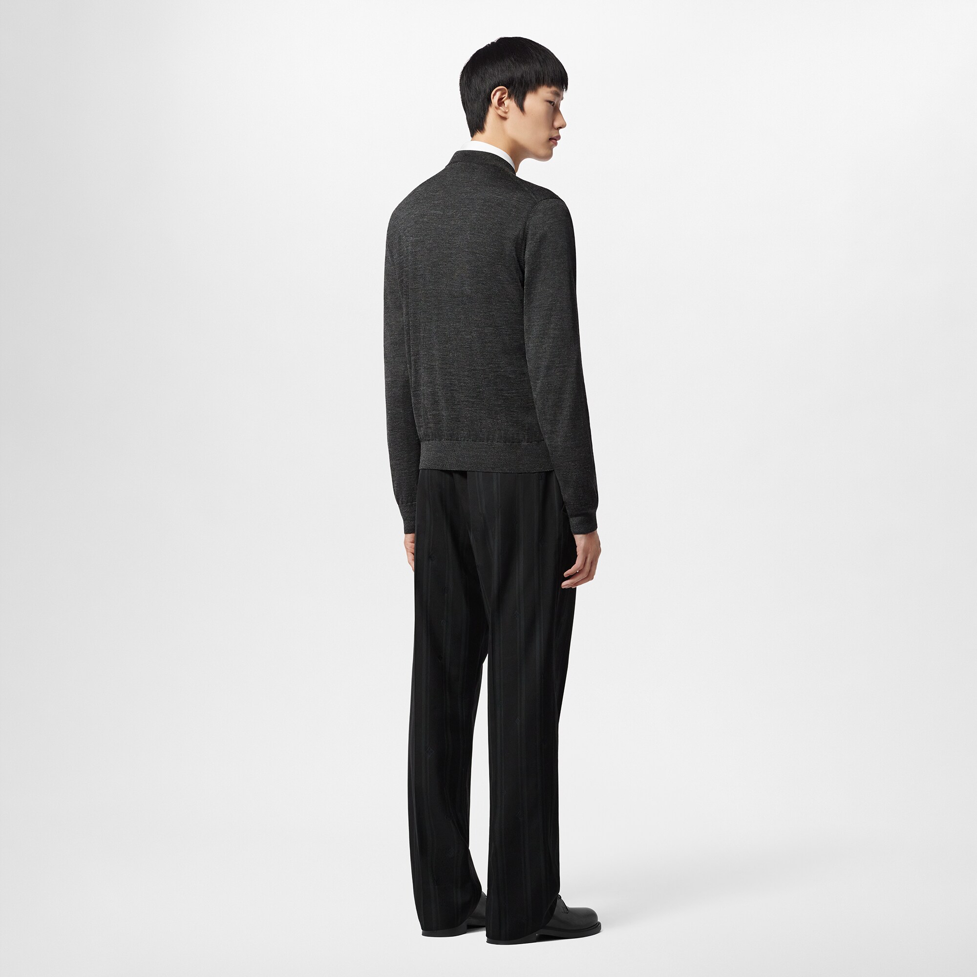 Wool Drawstring Pants  in Men