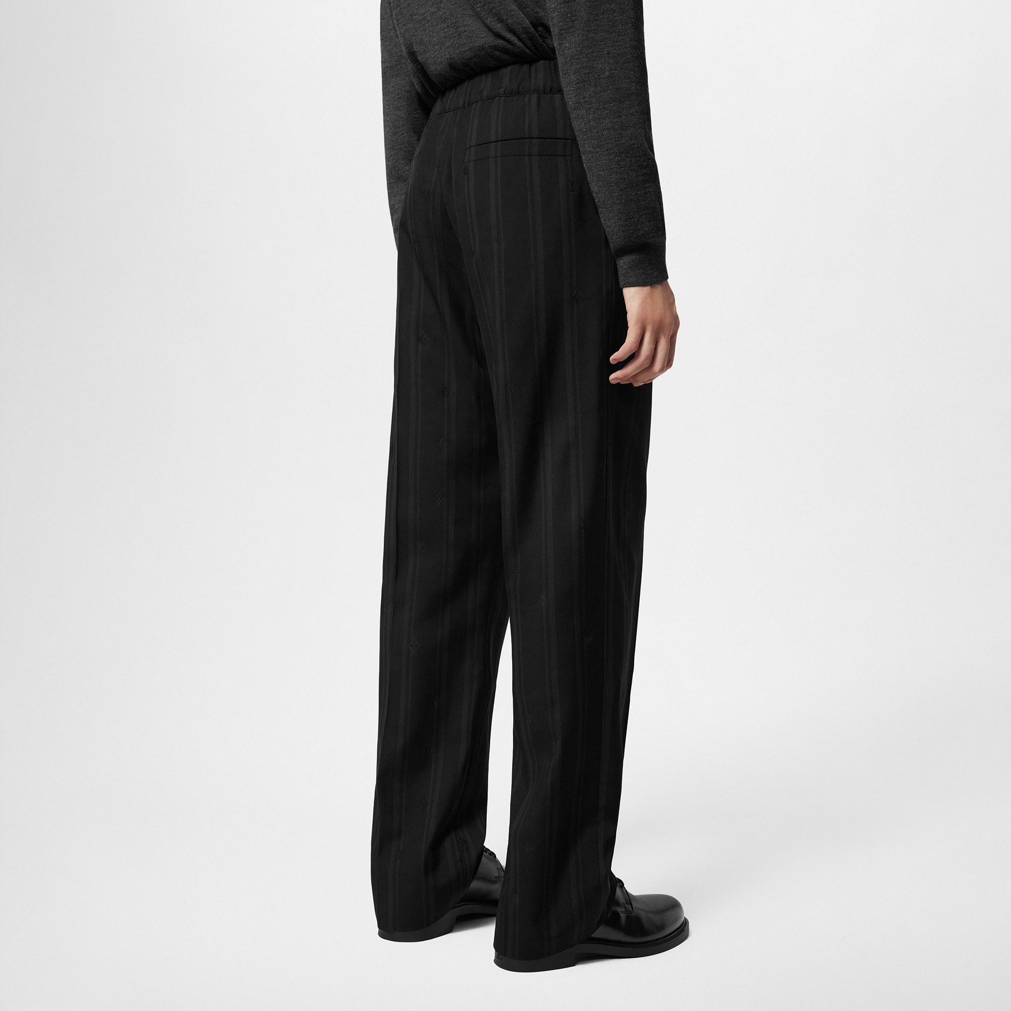 Wool Drawstring Pants  in Men