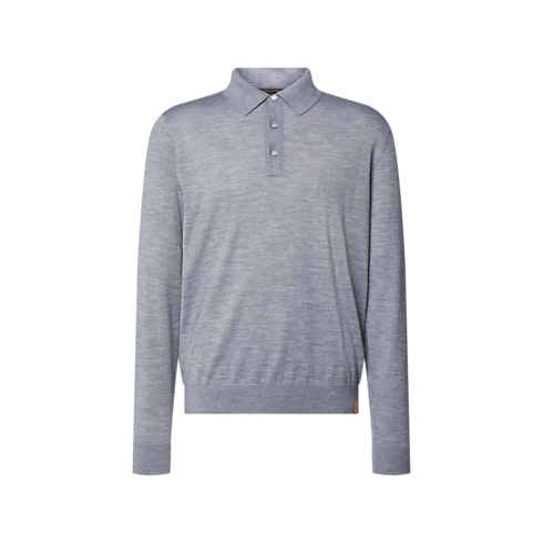 Wool Silk Cashmere Long-Sleeved Polo Shirt in Men's Ready-to-Wear All Ready-to-Wear collections by Louis Vuitton (Product zoom)