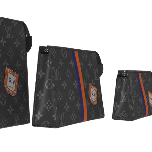 Trio Toilet Pouch Mon Monogram Monogram Eclipse in Gifts's Personalisation Travel Personalisation collections by Louis Vuitton (Product zoom)